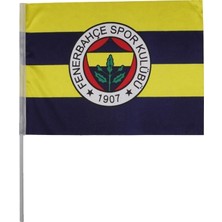 Fenerium 30 x 45 Fb Logo Sallama Bayrak Aksesuar Sarı Mavi Renkli Taraftar Ürünü