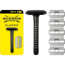 HBMB Store Wilkinson Sword Klasik Tıraş Bıçağı Makinesi ve 5 Yedek Bıçak 1 Paket (1 x 0.400 G)