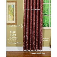 HBMB Store Curtain Panel 140 cm G x 160 cm U, Bordo