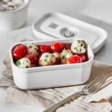 HBMB Store Fresh & Save Vakumlu Yemek Taşıma Kabı, S, Plastik, Beyaz-Gri