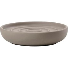 HBMB Store One Sabunluk, Sabunluk, Porselenden Yumuşak Dokunuşlu Kaplama, Çap 11 Cm, Yükseklik 2,5 Cm, Boz Kahverengi