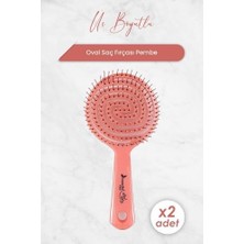 HBMB Store Üç Boyutlu Oval Saç Fırçası Pembe x 2 Adet