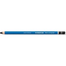 Staedtler 8b Mars Lumograph Dereceli Kalem Mavi Renkli Kırılmaya Dayanıklı Çizim Aracı