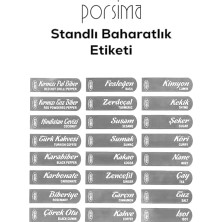 HBMB Store 1182 6 Lı Standlı Kendinden Yapışkanlı Kapaklı Kaşıklı Baharatlık Takımı - Baharatlık -