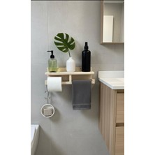 HBMB Store Dekorasyon Ahşap Sabunluk ve Tuvalet Kağıtlığı
