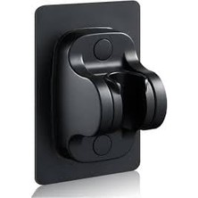 HBMB Store Siyah Kendinden Yapışkanlı Banyo Duş Başlığı Askısı 15 kg Taşıma Kapasiteli, Matkap Gerektirmeyen Montaj Yapışkanlı Duş Başlığı Tutucu, Ayarlanabilir Duş Mafsalı Siyah