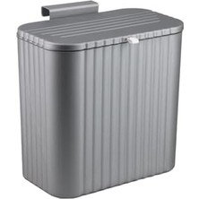HBMB Store Mutfak Tezgah Üstü ve Dolap Askılı Çöp Kovası 12LT Gri (NVE163)