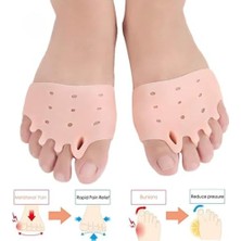 HBMB Store Morton Nörama ve Metatarsal Destek Sağlayan, Parmak Sürtünme Önleyici, Parmak Duruş Düzeltici, Yumuşak, Ayağın Ön Tarafını Rahatlatan Silikon(1 Çift)