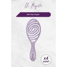 HBMB Store Professional Üç Boyutlu Saç Fırçası Geri Dönüştürülebilir Mor 4213 x 4 Adet