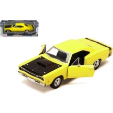 Motormax 1:24 Ölçekli 1969 Dodge Coronet Süper Bee Sarı Metal Gövde ile Detaylı Tasarım