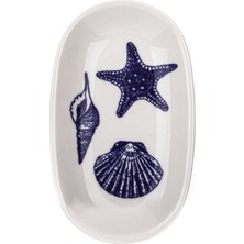 Marianna Marine Deniz Yıldızı Klasik Kayık 24 cm Porselen Beyaz Desenli Servis Tabakları