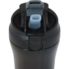 HBMB Store Any Morning 400 ml Paslanmaz Çelik Termos Mug, Çift Işlevli Sızdırmaz Kapaklı, Siyah SI232021