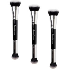 HBMB Store Professional Çift Taraflı Makyaj Fırçası (Açılı Fondöten & Kapatıcı) - 494 (3 Paketi)