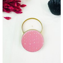 HBMB Store Işıltılı Kalp Tasarımlı Kokulu Teneke Mum (Beyaz)