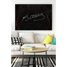HBMB Store (PSTER15050) Atatürk Imza Kanvas Tablo 50 x 70