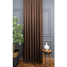 HBMB Store Taç Sütlü Kahve Düz Renk Fon Perde Pilesiz Düz Dikim Ekstrafor Büzgü Tek Kanat TYC7U4UTTN169297145837014, Sütlü Kahve, 80 x 260