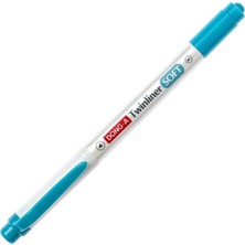 Dong-A Twinliner Soft Fosforlu Kalem 1 Adet Duman Mavi No:49 Koyu Mavi Renkli Taşınabilir Kalem