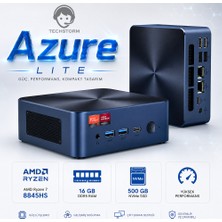 Techstorm Azure Lite AMD Ryzen 7 8845HS 16 GB DDR5 500 GB NVME  Win11 Pro Mini Masaüstü Bilgisayar