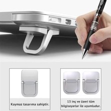HBMB Store 2 Adet Yapışkanlı Katlanılabilir Laptop Standı Portatif Bilgisayar Laptop Stand Ayagi Siyah