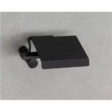 HBMB Store Pıvot Kapaklı Tuvalet Kağıtlığı Siyah Renk 63X137X161 mm