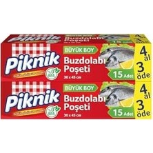 HBMB Store Piknik Buzdolabı Poşeti 4AL3ÖDE Büyük 15'li