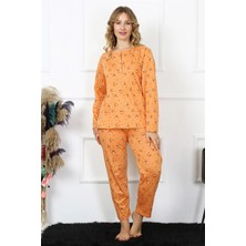 Akbeniz Kadın 4xl-5xl-6xl-7xl-8xl Büyük Beden Uzun Kol Pijama Takım 75014