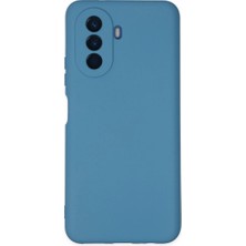 Uravas Store Huawei Nova Y70 Kılıf Nano Içi Kadife Silikon - Mavi