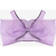 Le Mabelle Lila Büyük Fiyonklu Kız Çocuk Crop Bluz - Edith