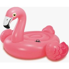 intex Şişme Pembe Flamingo Deniz Yatağı – 178X135X97 cm | Tutma Kulplu Dev Havuz Oyuncağı