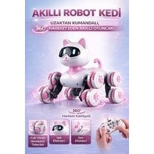PopŞeker 2.4g Uzaktan Kumandalı Akrobatik Kedi Robot - 360° Dönüş ve Merdiven Tırmanma