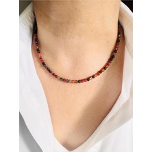 Devi Fashion Akik Doğal Taş Kolye 43 cm