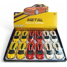 PopŞeker Metal Model Araba 15 cm Büyük Boy - Çek Bırak Mekanizmalı Işıklı Sesli Koleksiyon