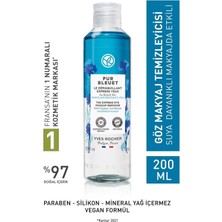 Yves Rocher Pur Bleuet Çift Fazlı Göz Makyaj Temizleyici Tüm Ciltler Için 200 ml Suya Dayanıklı Yoğun Makyaja Özel + Disk Pamuk Hediyeli