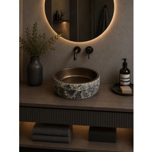 FUALORA Seramik Çanak Lavabo Batarya Deliksiz 40*40*14CM