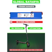 Global Batarya Rks S11 Uyumlu Elektrikli Scooter Bataryası 36V 9600MAH Li-Ion Pil Yüksek Kapasite