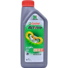 Castrol Actevo 4t 20W-40 4 Zamanlı Motosiklet Motor Yağı 1 Litre Jaso Ma2