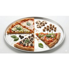 Almetal Alüminyum Pizza Pişirme Tepsisi, 20 Cm. (3 Adet)