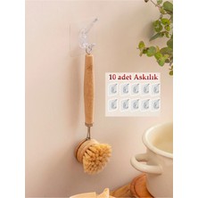 Silicorner Askılık 10 Adet Güçlü Yapışkanlı Tekli Askılık