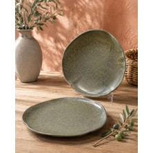 Choice 2'li Adelfa Tone Oval Plate 30 cm Kahvaltılık Sunum Tatlı Sunum Pasta Servis Gourmet Sunum