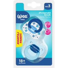 Wee Baby 2’li Damaklı Emzik No:3  - Mavi