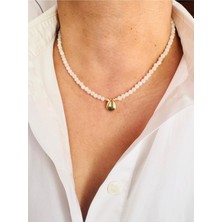 Devi Fashion Doğal Taş Damla Uçlu Kolye 45 cm