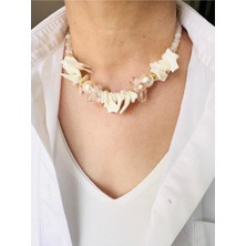 Devi Fashion Düzensiz ve Gerçek Inci Choker Lüx Tasarım Kolye 43 cm (Abiye Gelinlik Nişan)