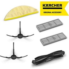 HBMB Store Rcv 5 Elektrikli Süpürge Için Orijinal Aksesuar Seti, 1 Ana Fırça, 1 Silme Bezi, 2 Yan Fırça ve 2 Filtre Içerir