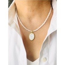 Devi Fashion Doğal Taş Vintage Kolye 44 cm