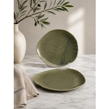 Choice 2'li Adelfa Tone Oval Plate 20 Cmkahvaltılık Sunum Tatlı Sunum Pasta Servis Gourmet Sunum