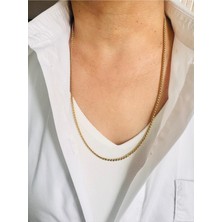 Devi Fashion Çelik Gold Zncir Kolye 60 cm