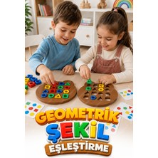 M&H 42 Parça Montessori Ayıcık Geometrik Şekil Eşleştirme Bultak 16 Görevli Zeka Dikkat Okul Öncesi
