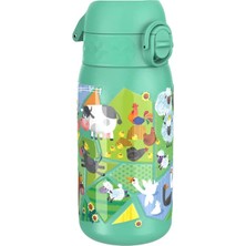 Ion8 - Paslanmaz Çelik Çocuk Suluk - Çiftlik Hayvanları - 400 ml - Sızdırmaz