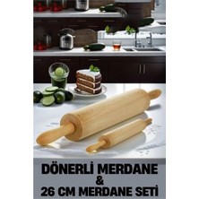 Uravas Store Mey Ithalat® Kendinden Dönerli Merdane 2 Li Set Fabelle Design