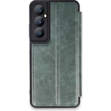 Magicool Realme C65 Kılıf Flip Cover - Koyu Yeşil